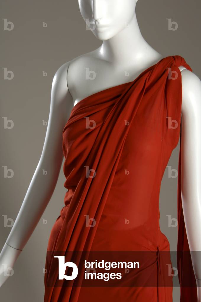 Evening gown, c.1938 (partial side oblique view), Silk crepe, Attributed to Marcelle Chaumont, France