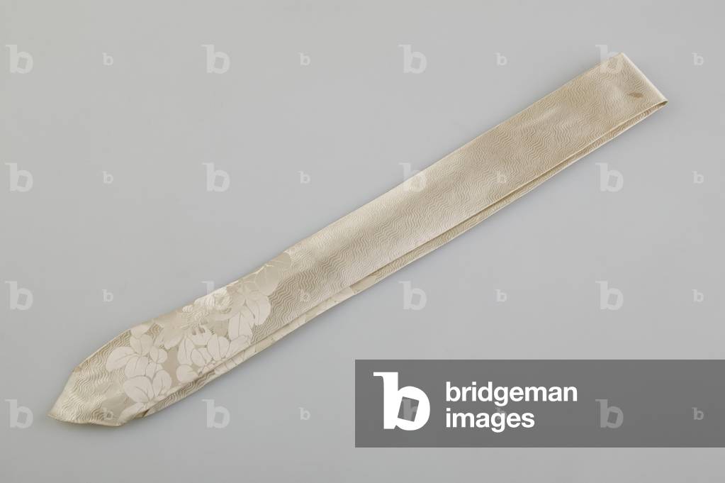 Necktie, 1853, Silk brocade, Maker unknown