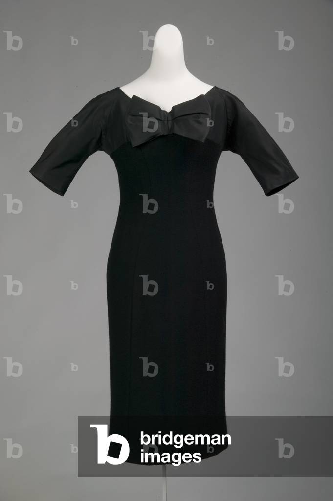Sheath dress, 1955 (front view), SIlk faille, cashmere, Charles James, U.S.A.