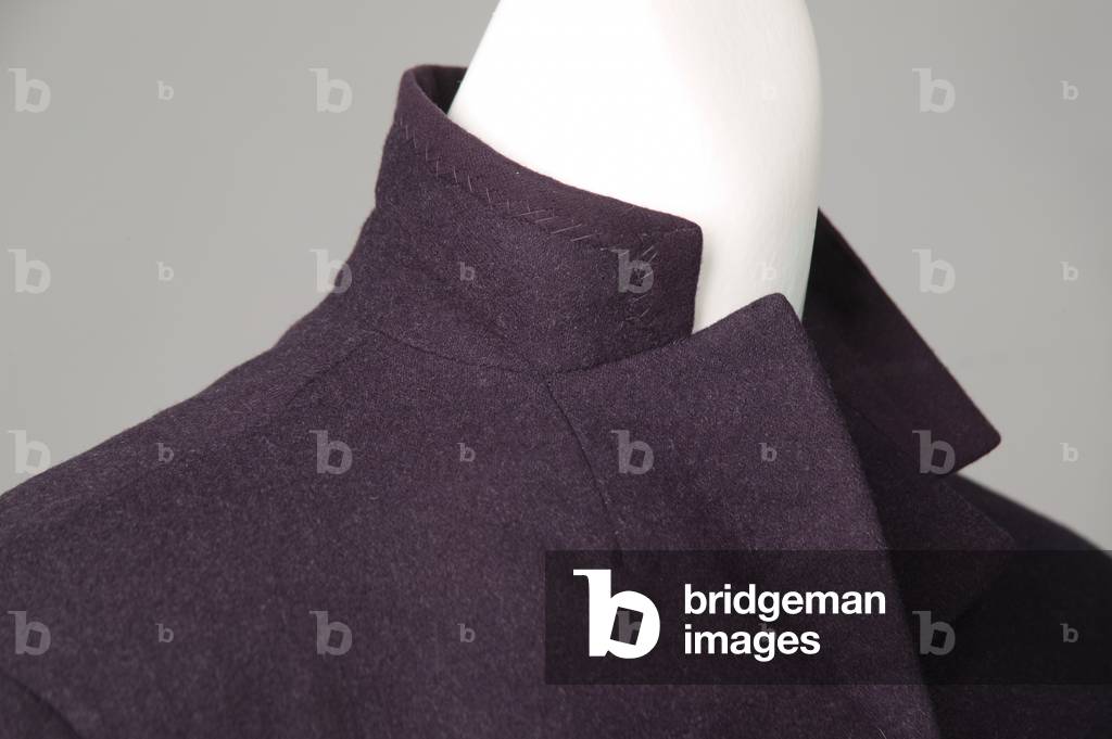 Tunic suit, Pagoda, 1955 (view of collar detail), Wool, silk taffeta, Charles James, U.S.A.