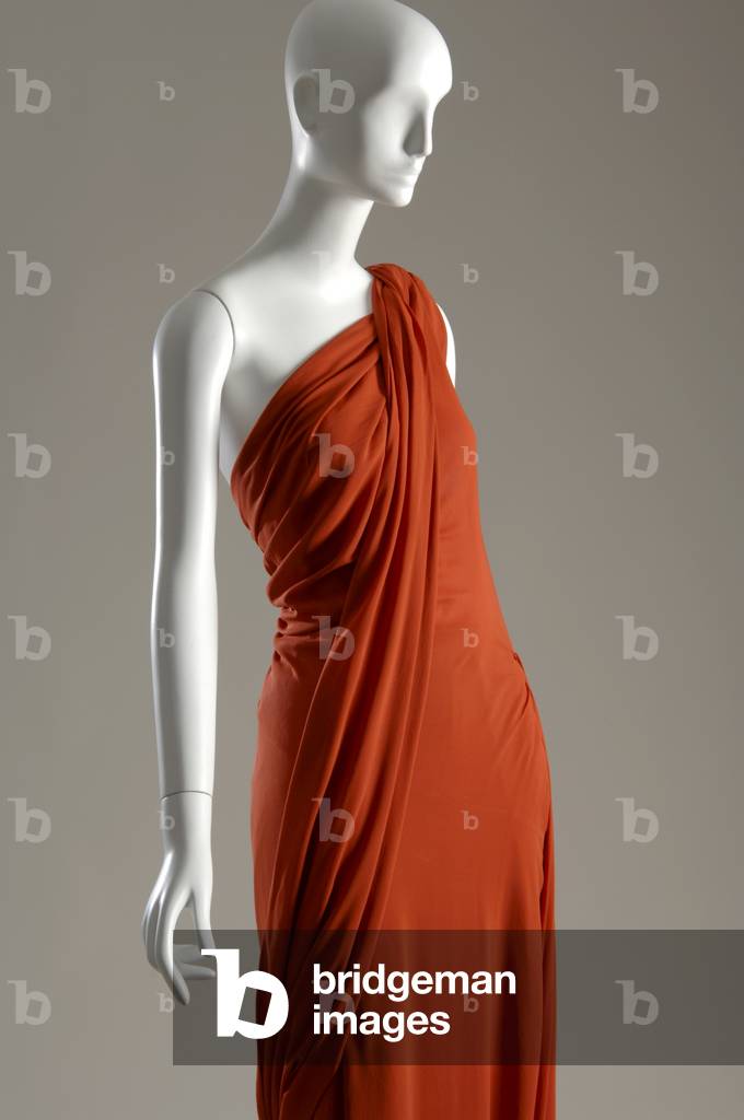Evening gown, c.1938 (partial side oblique view), Silk crepe, Attributed to Marcelle Chaumont, France