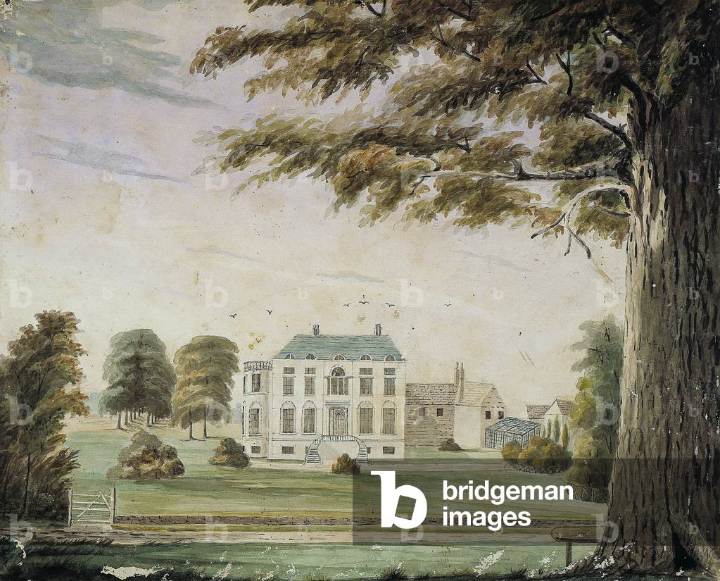 Park House, England: Home of Richard Flower, father of George Flower (w/c on paper mounted on board)