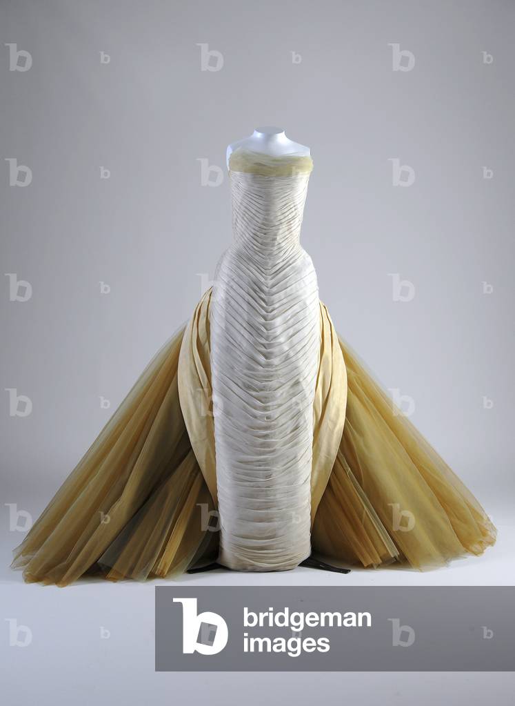 Evening dress, Butterfly, 1954 (front view), Silk chiffon, silk faille, DuPont nylon tule, Charles James, U.S.A.