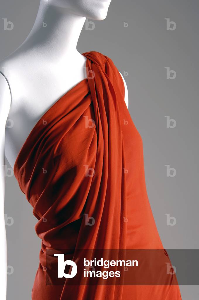 Evening gown, c.1938 (partial side oblique view), Silk crepe, Attributed to Marcelle Chaumont, France