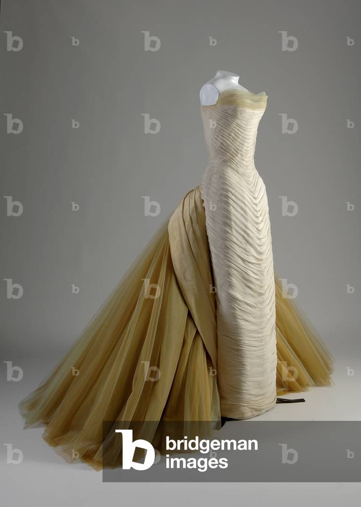 Evening dress, Butterfly, 1954 (front oblique view), Silk chiffon, silk faille, DuPont nylon tule, Charles James, U.S.A.