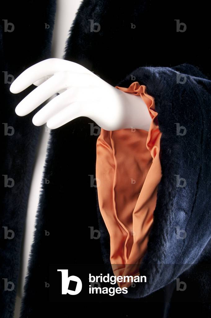 Coat, c.1958 (detail of sleeve hem), Polyester plush, polyester organza, silk satin, Charles James, U.S.A.