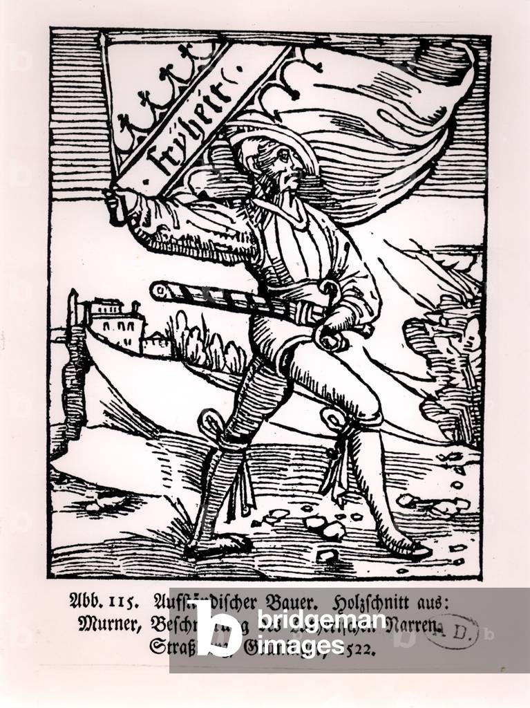 'Libertà', illustrazione del Contadino Rivolta, 1522 (xilografia) (foto b/n)