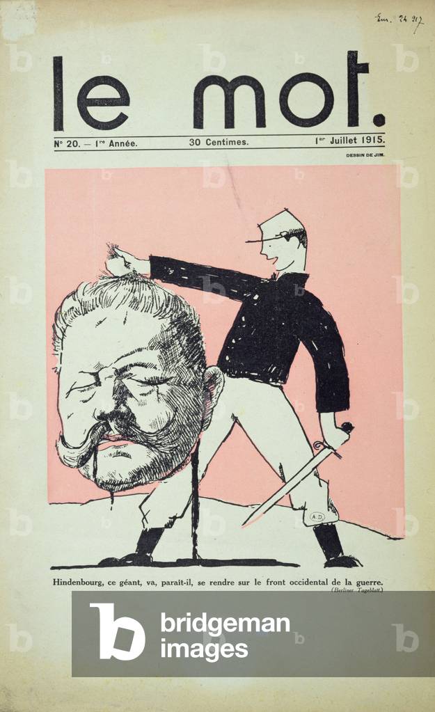 Bild von Druck "Es scheint", 1915 von Jean Cocteau