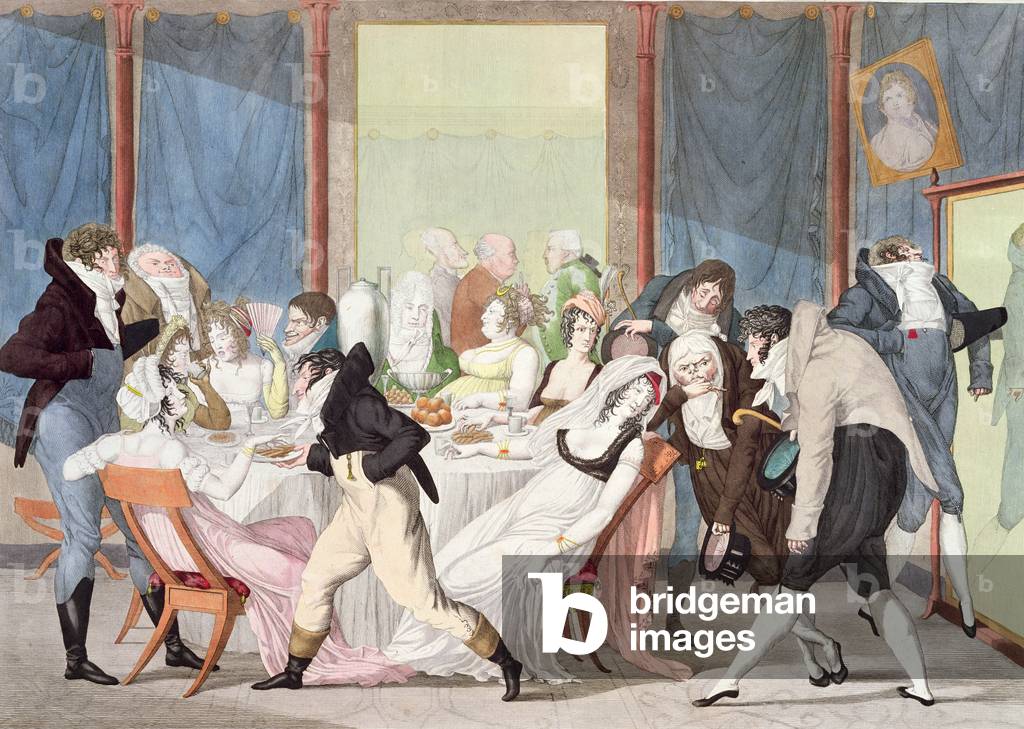 A Parisian Tea Party  19th by Fulchran Jean Harriet