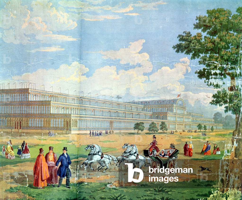 View of the Crystal Palace (colour lithograph)