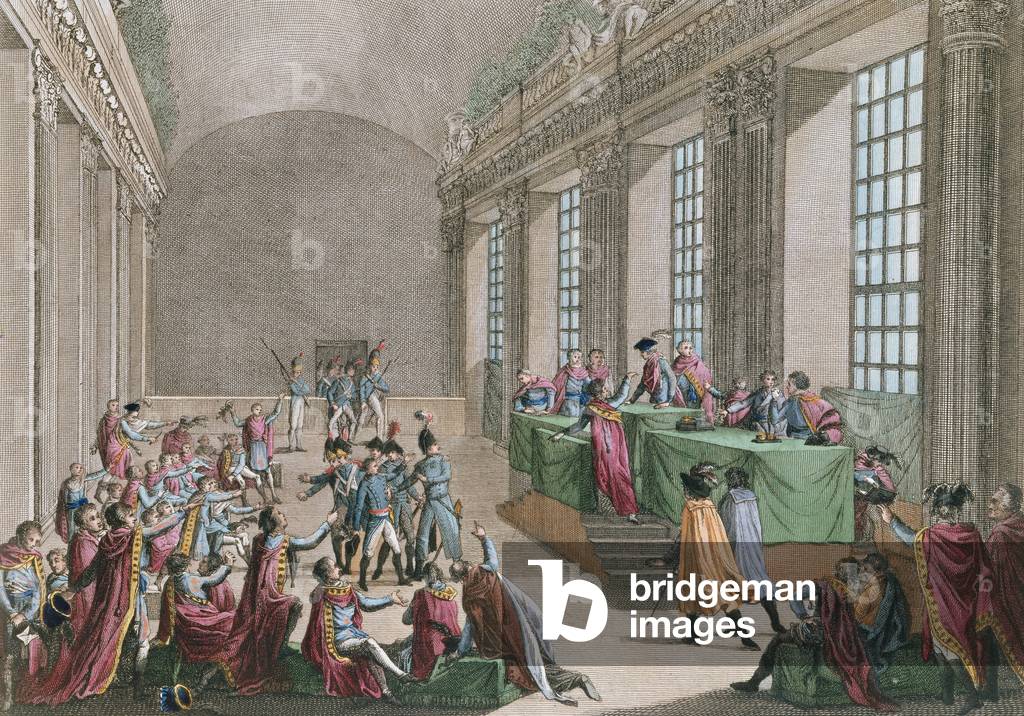 colpo di stato di 18 Brumaire, 10 novembre 1799, inciso da Reinier Vinkeles (1741-1816) e daniel vrydag (1765-