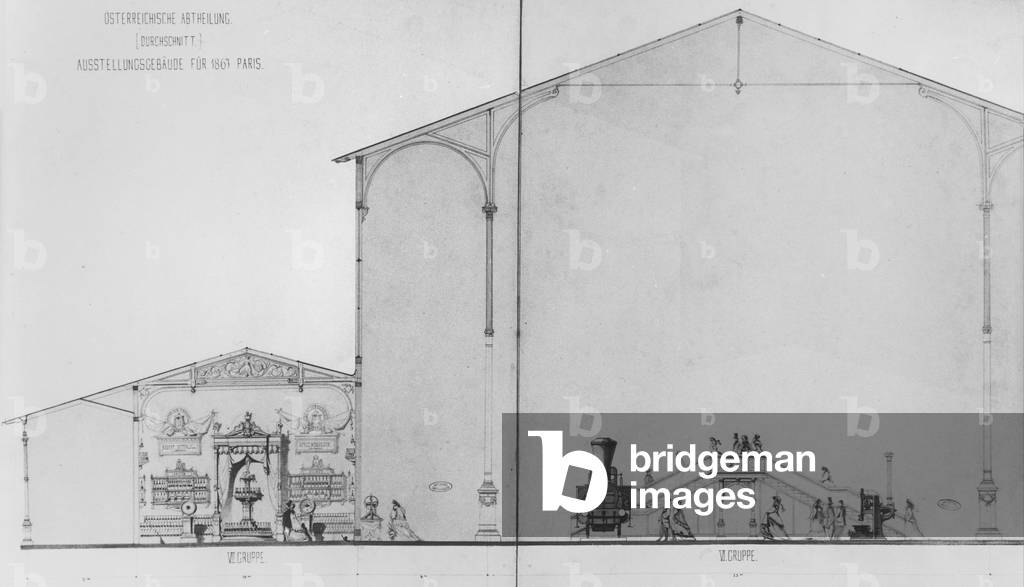 The Austrian Pavilion at the Exposition Universelle of 1867 (litho)