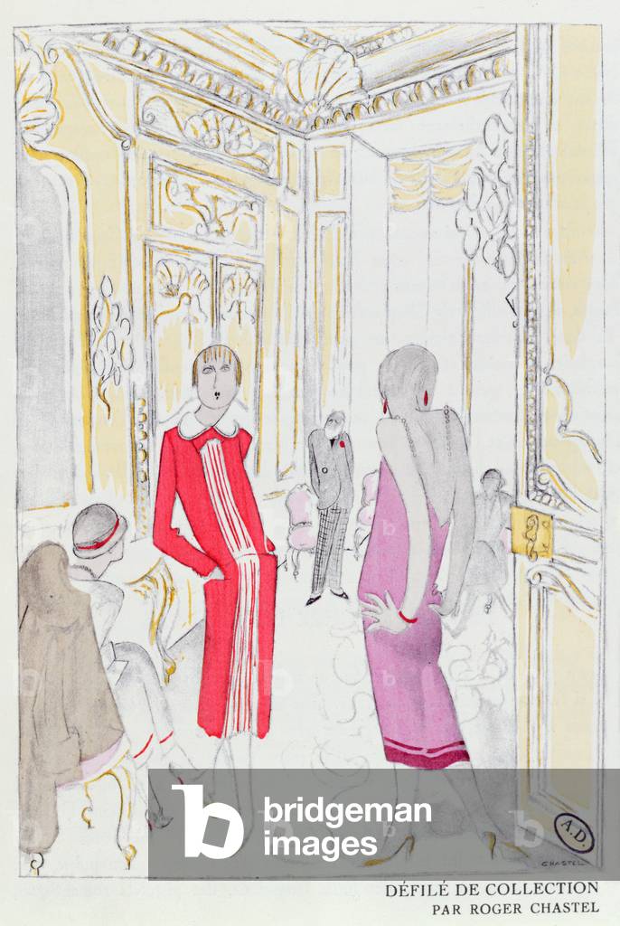 Sfilata di moda, da 'La Gazette du Bon Ton', 1924 (color lito)