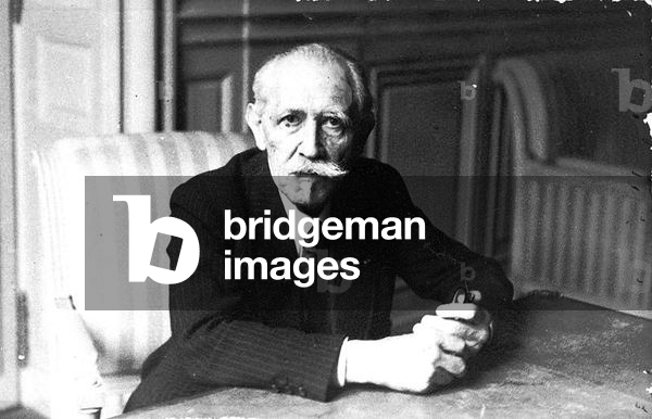 Portrait of Paul Langevin (1872-1946) (b/w photo)