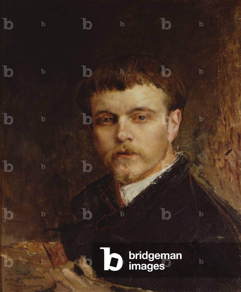 Immagine di Dipinto "autoritratto dell artista come un giovane uomo (olio su tela)", 19th Secolo di Emile Bast