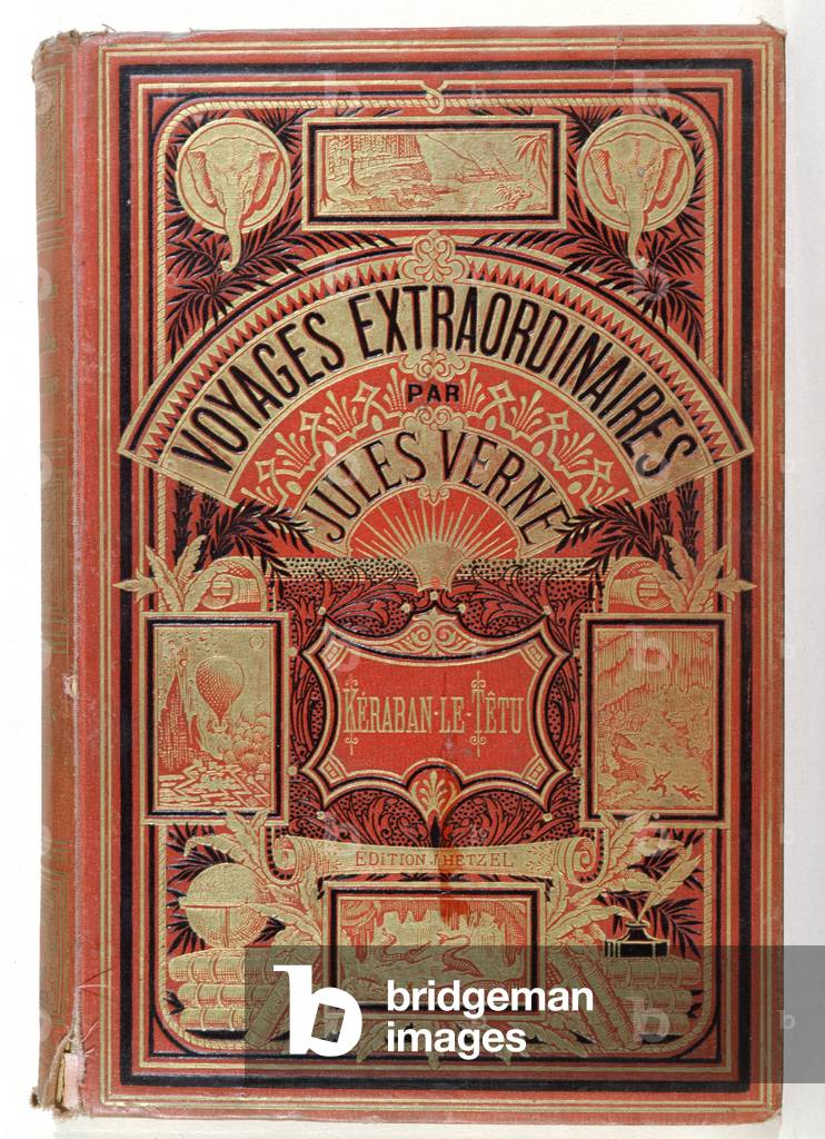 Book Cover of 'Keraban the Inflexible' by Jules Verne (1828-1905), editions Hetzel, 1883