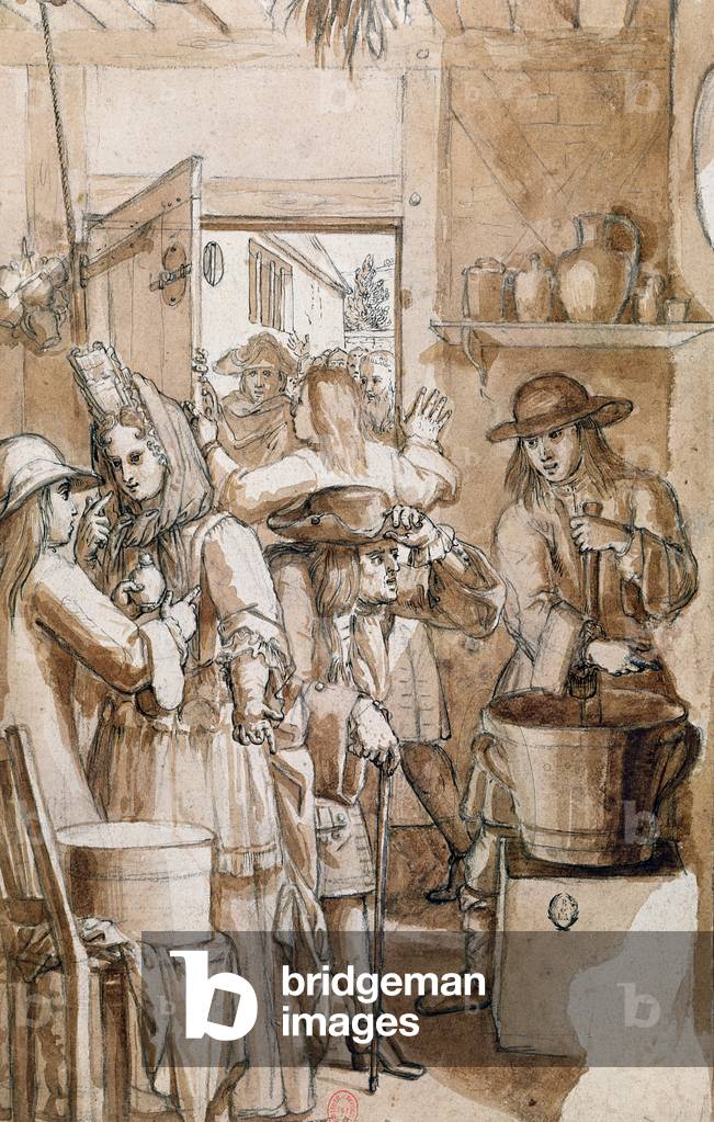 Der Theriakverkäufer (w/c auf Papier)