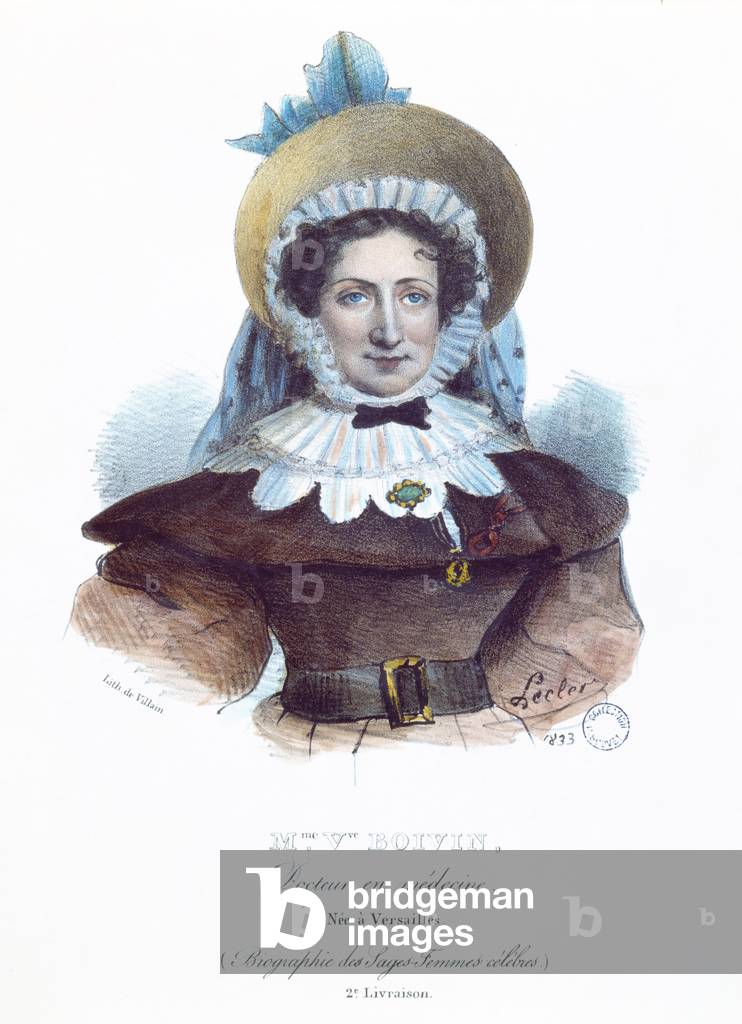 Madame Boivin (1783-1841) from a book on famous women, 1833 (colour litho)
