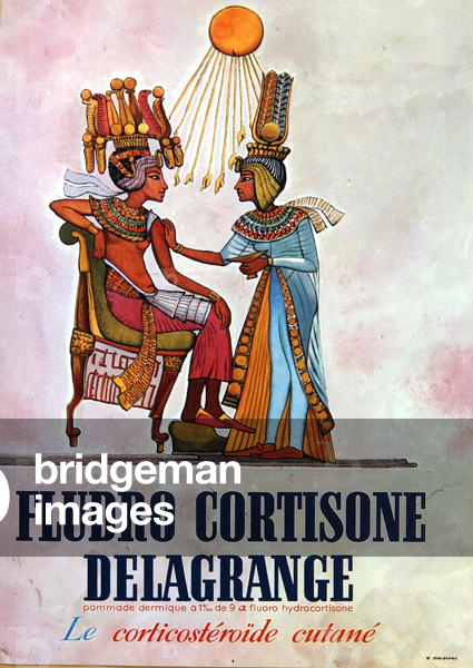 Advertisement for 'Fludro Cortisone Delagrange', c. 1937 (colour litho)