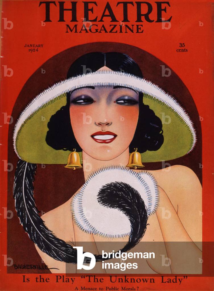 Copertina anteriore di 'Theatre Magazine ', gennaio 1924 (colore lito)