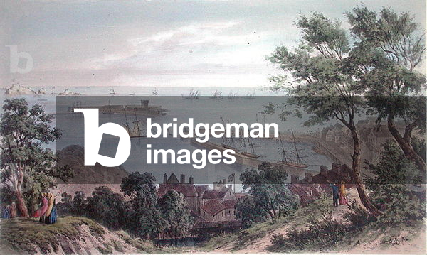 The Royal Squadron at Anchor, 2nd September 1846, from the Visit of Queen Victoria in Jersey, engraved by H. Walter, 1847 (colour litho)