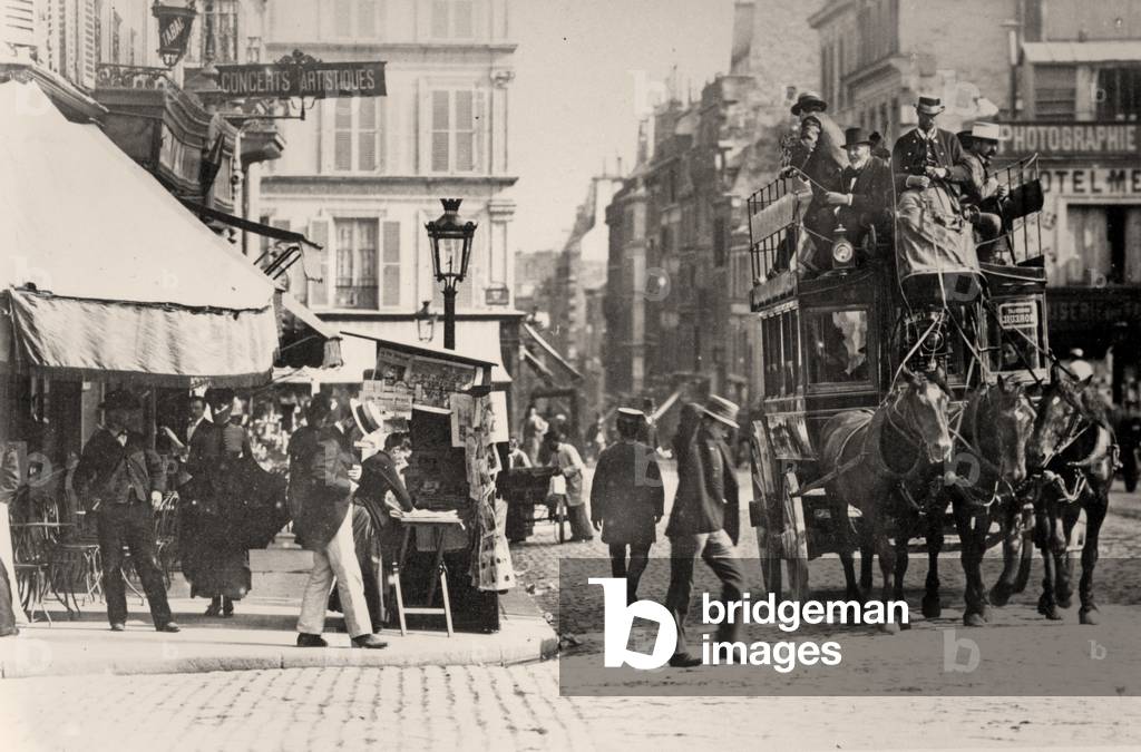 Place de Clichy, Paris (b/w photo) 