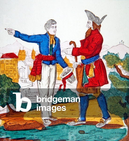 'The Wandering Jew', c.1840 (colour litho)