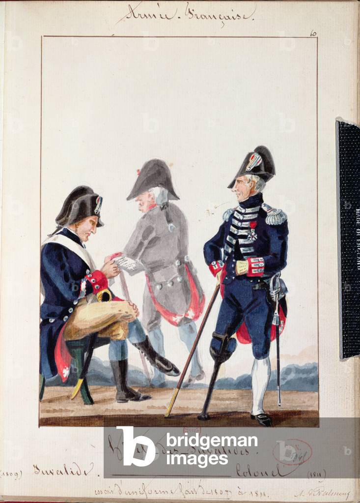 Patients at the Hotel des Invalides, 1809-11 (w/c on paper)