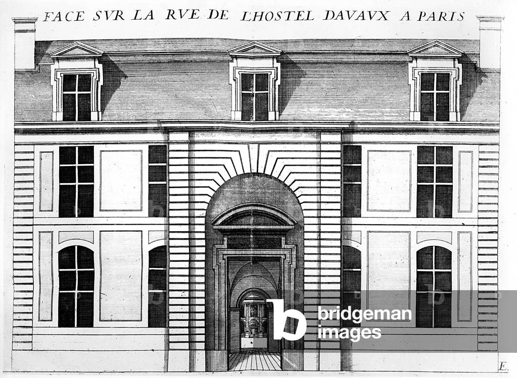 The Hotel d'Avaux, rue du Temple,  Paris (engraving)