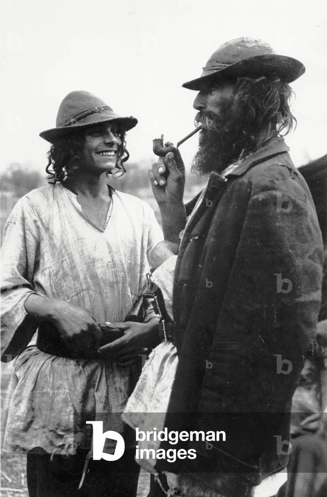 Carpathian Romani coppersmiths, 1935 (b/w photo)