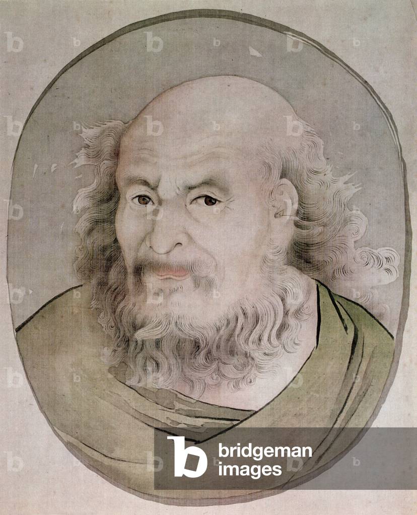 Hippocrates (c.460-c.377 BC) (colour litho)