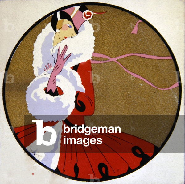 Greeting Card for New Year, c.1925 (colour litho)