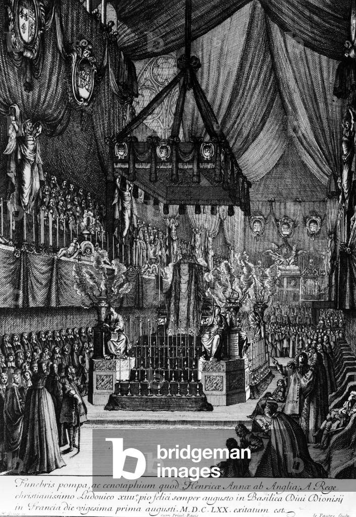 Funeral of Princess Henrietta of England, 1670 (engraving)