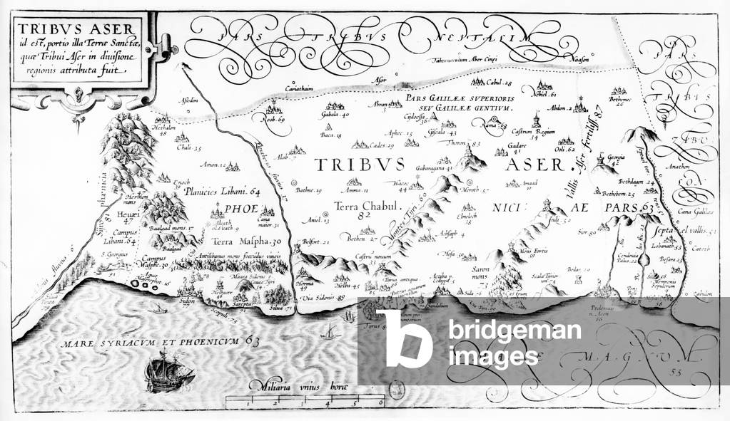 Map of the Tribe of Asher, 1590 (engraving)