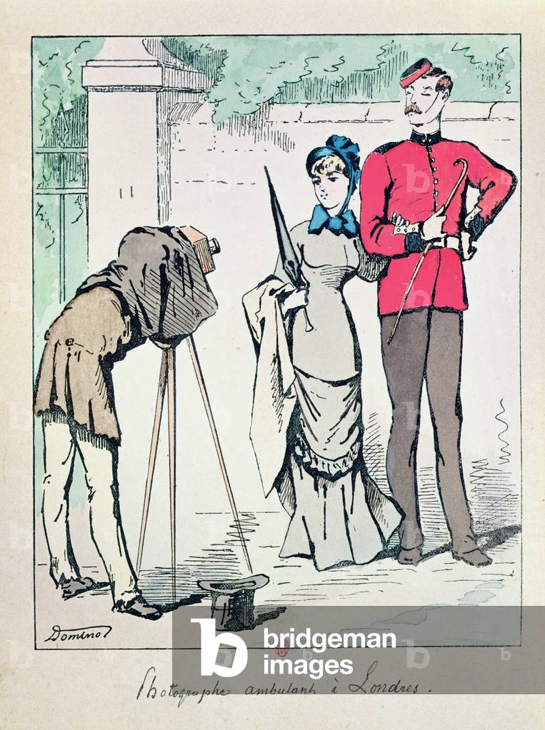 London Street Photographer. late nineteenth century (colour litho)