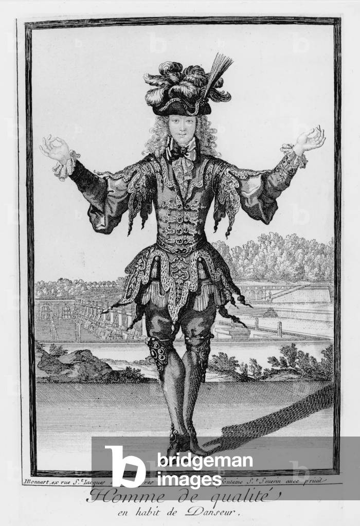 Man of quality, dressed as a dancer (engraving)