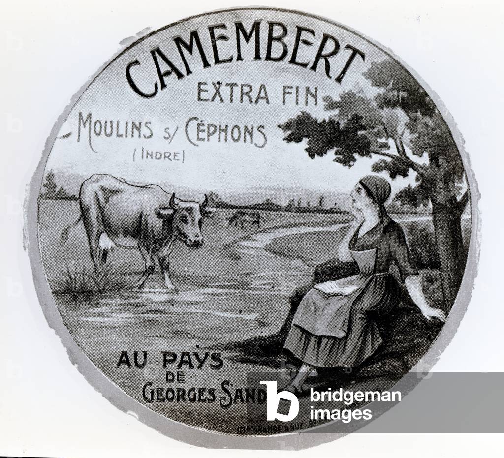 'Au Pays de Georges Sand' Camembert label (litho)