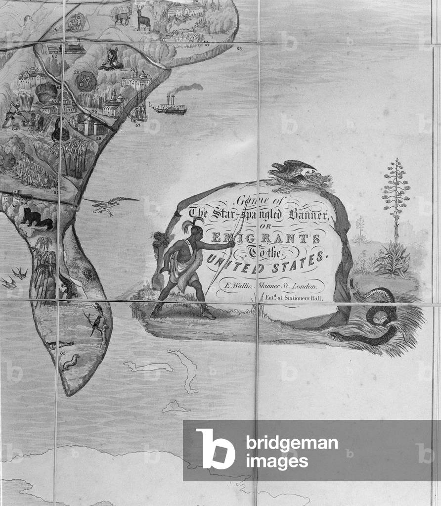 Game of the Star-Spangled Banner or Emigrants to the United States, c.1840 (litho) (detail of 247745)