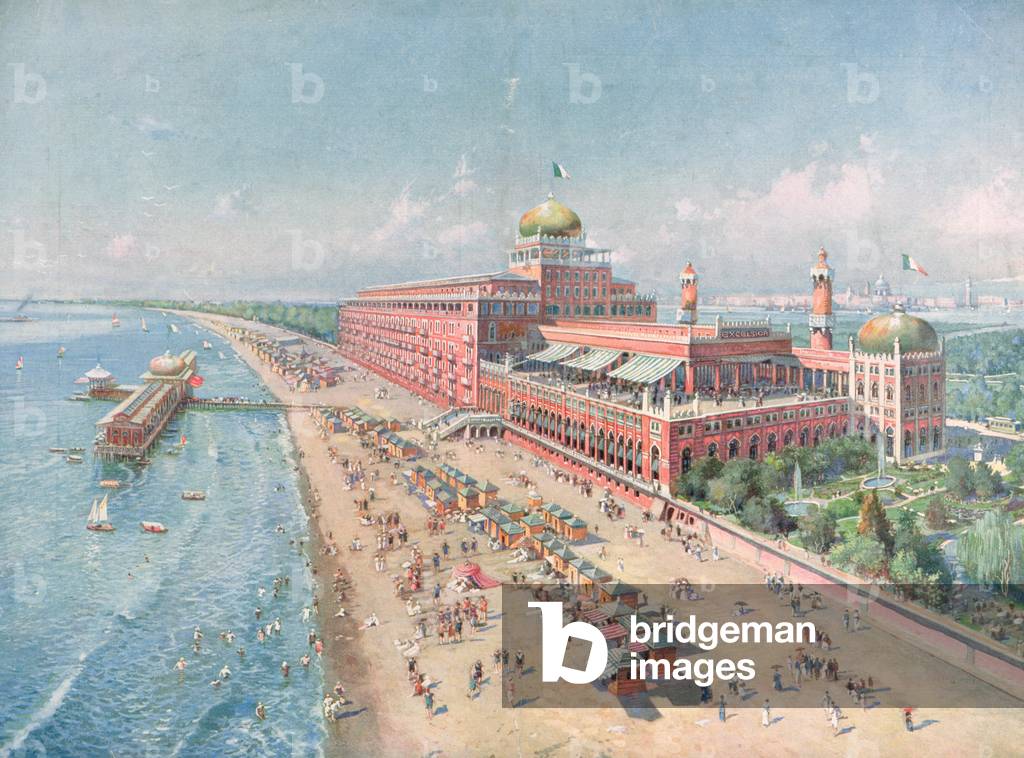 Postcard depicting the Hotel Excelsior, The Lido, Venice (colour litho)