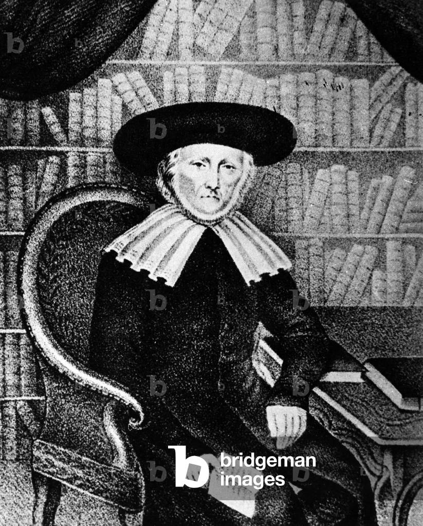 Rabbi Simon Cahn, President of the Colmar Consistory, Alsace, France (engraving)