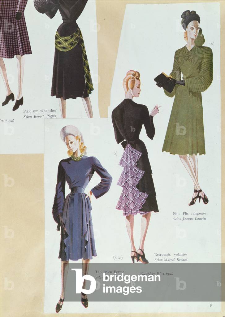 French fashion, 1946 (colour litho)