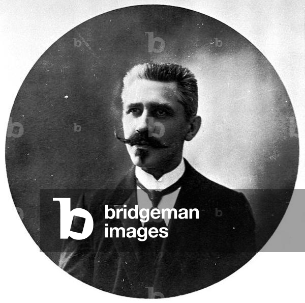 Portrait of Paul Langevin (1872-1946) (b/w photo)