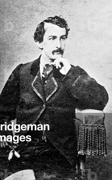 Portrait of John Wilkes Booth (b/w photo)