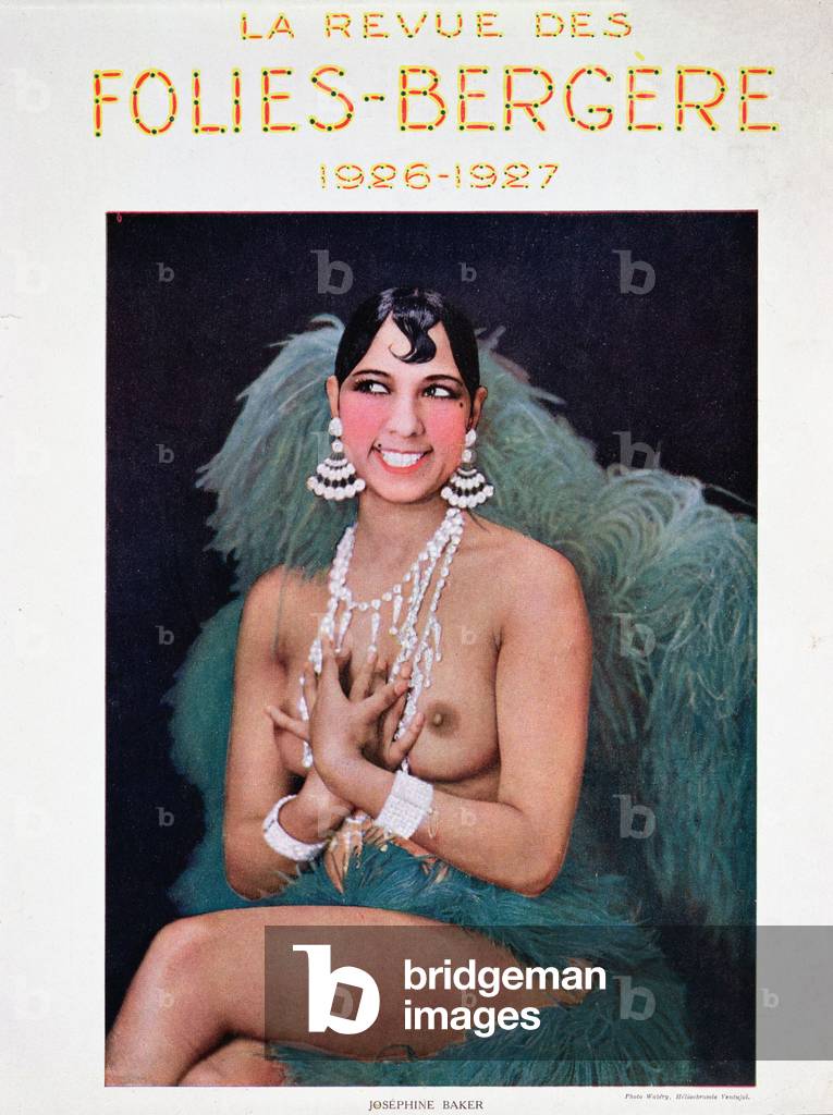 Josephine Baker (1906-75), illustrazione per la copertina di un programma al Folies Bergere, 1926-7 (colore li