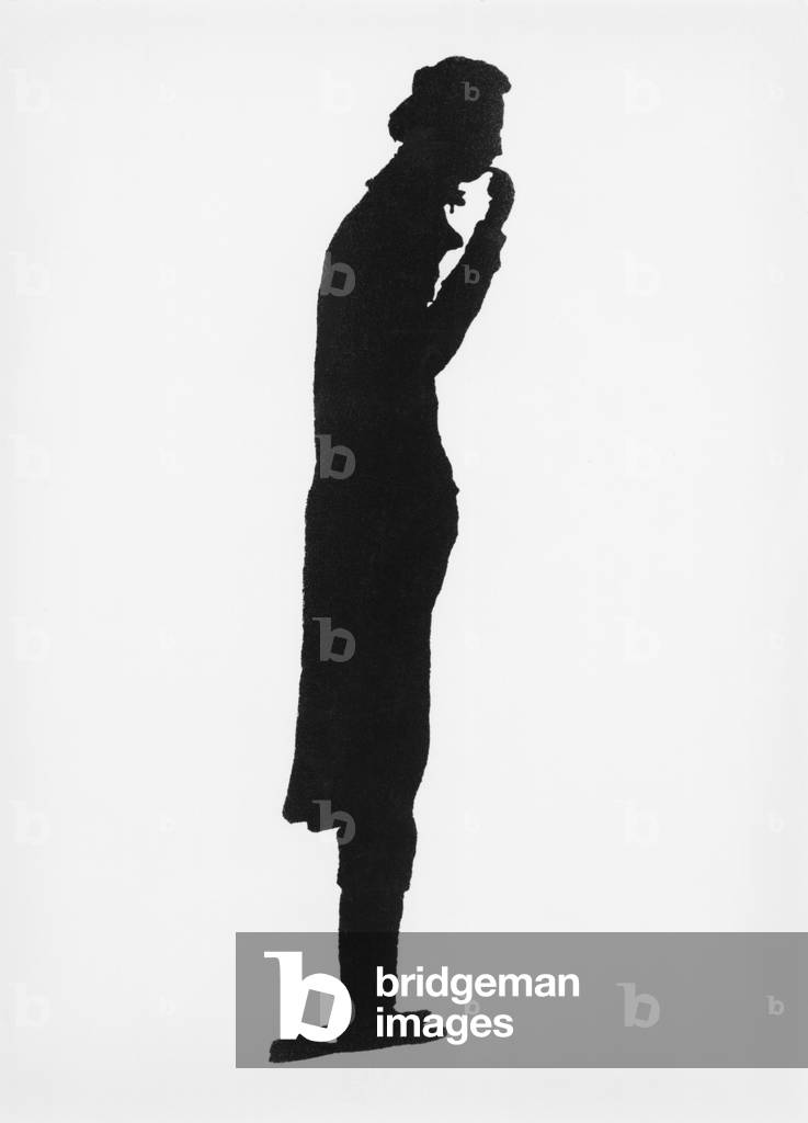 Silhouette de Henri Benjamin Constant de Rebecque (1767-1830) illustração de 'Histoire des Etrangers en Franci