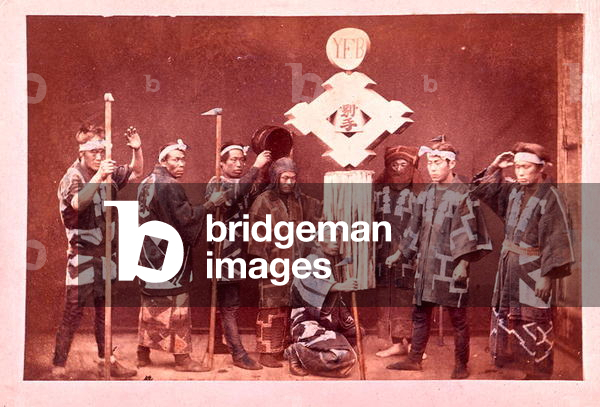 Firefighters in Japan, c.1880 (coloured photo)