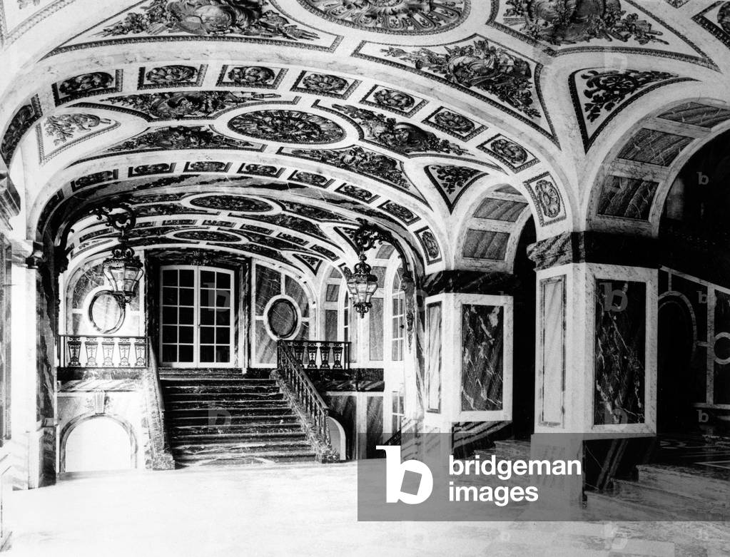 Vestibule of the Palais Rose, Paris (b/w photo)