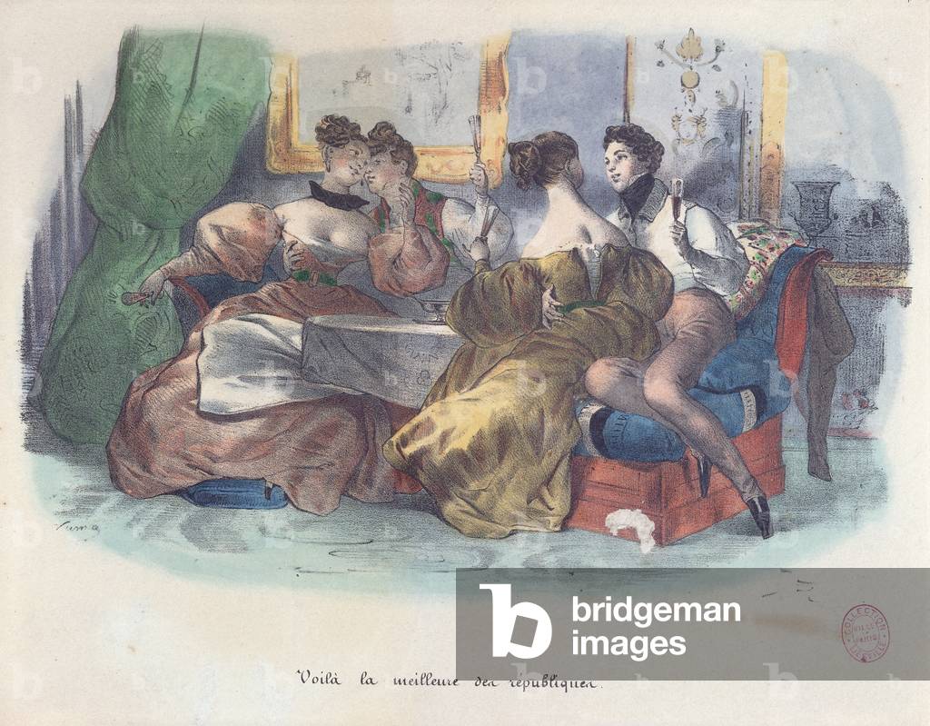 'Voilà, la meilleure des républiques', Caricature of the Revolution of 1848 (colour litho)