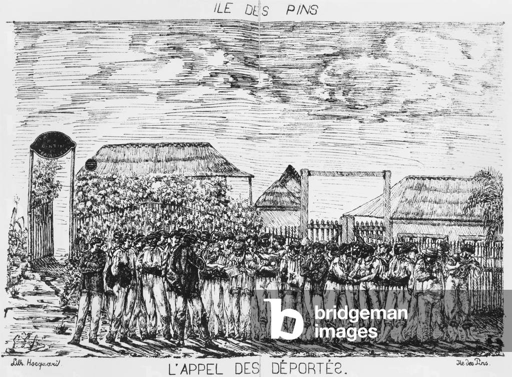 Album of the Isle of Pines, Roll call of the deportees, 1878-79 (litho)