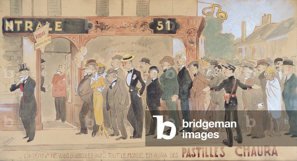 Advertisement for 'Pastilles Chaura', c. 1930 (w/c on paper)